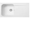 Image de Mepamsa Évier de Cuisine Kite 100 Blanc Rectangulaire sous Plan Porcelaine