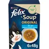 Image de PURINA FELIX Soup Original Nourriture humide pour chat avec cabillaud, thon, croûte de nourriture pour chat, 6 x 48 g