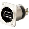 Image de Neutrik NAUSB-W - Adaptateur USB 2.0 réversible (Types A et B), embase nickelée au format D