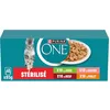 Image de PURINA ONE | Chat Adulte Stérilisé | Soutient la vitalité du Chat, Les Muscles et Les articulations | Effilés en Sauce | Boeuf, Poulet, Saumon, Dinde | Sachets Fraîcheur |Lot de 40 x 85g