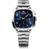Image de WENGER Chrono Sport Vintage pour Homme (40 mm) Cadran Bleu/Bracelet Acier Inoxydable 01.1933.111