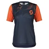 Image de Scott Trail Vertic DH Maillot de cyclisme court pour femme Bleu foncé 2023