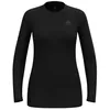 Image de Odlo Femmes Merino 160 Baselayer Crew Longsleeve Vêtements De Course Haut Manches Longues Black - Noir L