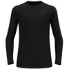 Image de Odlo Hommes Merino 160 Baselayer Crew Longsleeve Vêtements De Course Haut Manches Longues Black - Noir XXL
