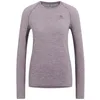 Image de Odlo Femmes Essential Seamless Longsleeve Vêtements De Course Haut Manches Longues Gray Ridge Melange - Gris M