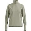 Image de Odlo Essential Thermal Midlayer 1/2 Zip Maillot de Course Femmes Vert Olive - Shadow L