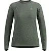 Image de Odlo Essential Seamless Crew Neck Haut Manches Longues Femmes Vert Olive - Shadow Melange S