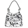 Image de GUESS Holiday Shine Top Handle Pouch, Hand Bag Women, Argent/Noir, Taille Unique