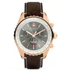 Image de Swiss Military Hanowa Montre à Quartz pour Homme 44 à 10 Bar SMWGC0000301, SMWGC0000302, SMWGC0000320, SMWGC0000340, Marron, lanière