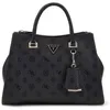 Image de GUESS sac à main sac à épaule bandoulière Cresidia II Society Satchel Black Logo noir