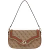 Image de GUESS sac à épaule Dea Flap Shoulder Bag Latte Logo beige