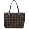 Image de GUESS sac shopper pour ordinateur portable Calebra Tote Bag Espresso Logo marron foncé