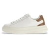 Image de Guess pour homme. FMPVIBLEA12 Elba Leather Sneakers white (44), Cuir, Blanc, Plat, Lacets, Casuel