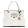 Image de GUESS Calebra Hobo Status Satchel Bag Creme White