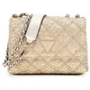 Image de GUESS sac à épaule bandoulière Giully II Mini Two Compartment Convertible Flap Bag Gold doré