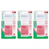 Image de GUM Bi-Direction Lot de 3 paquets de 6 brossettes interdentaires Rose vif (sapin) 1,2 mm