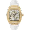 Image de Philipp Plein $KELETON Montre analogique Automatique pour Homme, Or/Gris/Cristaux - Pwbaa0421, Bracelet