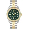 Image de Philipp Plein Montre analogique à Quartz pour Femme Queen Crystal, Bicolore/Vert - Pwdaa0421, Bracelet