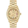 Image de Philipp Plein Montre analogique à Quartz pour Femme Queen Crystal, Or/doré - Pwdaa0721, Bracelet