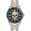 Image de Philipp Plein The $Kull Diver Montre analogique à Quartz pour Homme, Bicolore/Bleu - Pwoaa0722, Bracelet