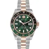 Image de Philipp Plein GMT-I Challenger Montre analogique à Quartz pour Homme, Bicolore/Noir/Vert - Pwyba0623, Moderne