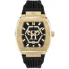 Image de Philipp Plein The Hexagon Phantom Montre analogique à quartz pour homme en acier inoxydable, or jaune, noir, taille unique, Tendance