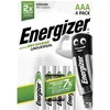 Image de Energizer Recharge Universal - Piles Rechargeables AAA (Lot de 4) - 500 mAh NiMH - pré-chargées - Puissance Longue durée - 1000 Cycles - Emballage 100% Recyclable et sans Plastique