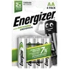 Image de Energizer Recharge Unviersal - Piles Rechargeables AA (Lot de 4) - 1300 mAh NiMH - pré-chargées - Puissance Longue durée - 1000 Cycles - Emballage 100% Recyclable et sans Plastique