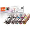 Image de Peach Multi Pack with Chip, XL-Yield, Compatible with Canon CLI-526, PGI-525