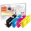 Image de Peach PI300-295 Cartouche d'encre Noir, Bleu, Rose, Jaune
