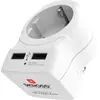 Image de SKROSS - 1.500281 Europe to USA USB | Adaptateur de Voyage Europe vers USA, 2 USB 5V/2.4A - Tension et Puissance 100V - 1500 W/250 V - 3750 W - Protection Anti-Choc électrique