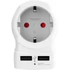 Image de Adaptateur électrique Skross Europe vers USA avec 2 ports USB Blanc en occasion ou reconditionné