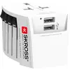 Image de SKROSS - 1.302960 | MUV USB (2xA) | Adaptateur de Voyage Universel à 2 broches - 2 Prises de Charge USB. Tension et Puissance : 100V   250W / 250V   625W. Protection Contre les Chocs électriques