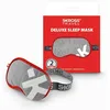 Image de SKROSS - Masque de Sommeil Deluxe - Masque pour Dormir sur Les Voyages en Avion, Les Voitures, Le Train. Le Masque des Yeux Doux Bloque 100% léger - Lavable - Gris