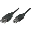Image de Manhattan Câble USB USB 2.0 USB-A mâle, USB-B mâle 3.00 m Noir Contacts dorés, certifié UL 333382-CG