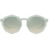 Image de Armani Exchange A|X Ax4132su Lunettes de soleil rondes universelles pour femme, Opaline brillante azure/vert dégradé argent miroir, 51MM