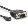 Image de Hamlet XURS232MICROTG Câble Adaptateur Micro USB vers série RS232 DB9, Technologie OTG embarquée, pour Ordinateur et Smartphone, Noir/Gris Anthracite