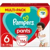 Image de Pampers Couches-Culottes Taille 6 (15+ kg), Baby-Dry, 116 Couches-Culottes Bébé, Pack 1 Mois, Maintien 360° pour Éviter les Fuites, Faciles à Changer