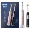 Image de Oral-B Pro Series 1 Brosse à dents électrique duo Rose et noire Nettoyage 3D 2 brossette 1 chargeur