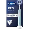 Image de Oral-B Pro Series 1 Brosse à dents électrique bleue Sensitive Clean 1 Brossette Capteur de pression pour protéger les gencives