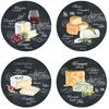 Image de Easy Life 463WOCH Coffret 4 Assiettes Dessert, Porcelaine, Noir, 19 cm, 19 x 19 x 1.5 cm