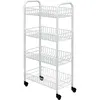 Image de Metaltex Chariot de cuisine avec 4 paniers Pisa Blanc