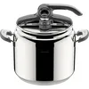 Image de Lagostina Novia Vitamin Lagoeasy'UP Autocuiseur 9 L en Acier Inoxydable 18/10 Ø 24 cm, Casserole Induction et à Gaz, Couvercle intelligent et Ouverture Facile, avec Panier, Ecodose, Livre de Recettes