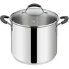 Image de Lagostina Tempra Acier Casserole et Couvercle, Pot Ø 20 cm en Acier Inoxydable 18/10 + Couvercle en Verre, avec Fond Lagotherm et Manches en Silicone