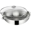 Image de Lagostina Wok 30 cm INOX + Grille + Couvercle - Salvaspazio+