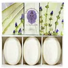 Image de La Florentina Lot de 3 savons dans une boîte cadeau Lavande 450 g