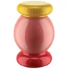 Image de Alessi Totem Domestici ES18 2 - Moulin à Sel, Poivre et Épices Design en Bois de Hêtre, Rose, Rouge et Jaune