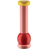 Image de Alessi Totem Domestici MP0210 2 - Moulin à Sel, Poivre et Épices Design en Bois de Hêtre, Rose, Rouge et Jaune