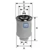 Image de UFI Filters, Filtre Diesel 24.375.00, Filtre à Carburant de Remplacement, Adapté à Diverses Voitures, Applicable sur Divers Modèles Ford, London Taxi Company et Nissan