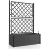 Image de STEFANPLAST Bac à fleurs/Jardinière NATURAL DELUXE avec treillis - 100 x 43 x H142 cm - 90 + 65 L dans la réserve - Anthracite